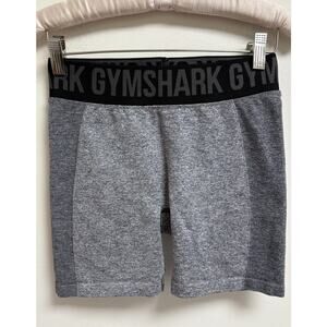 Gymshark Seamless Training Shorts Women's Size S Gray Black Logo Waistband